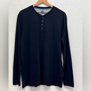 Wp Weatherproof Men's Long Sleeve Brushed 4-Button Henley Shirt Black - L